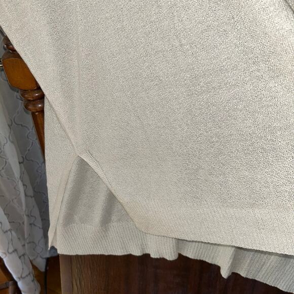 NWT Wynne Layers Womens Sweater Ivory Small Batwing 3/4 Sleeve V Neck Boxy Fit - Picture 5 of 10